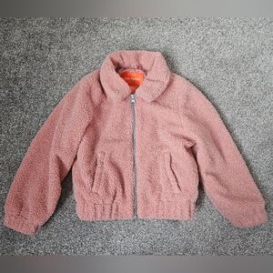 $5 In A Bundle! Joe Fresh cozy Teddy Sherpa Peach Zipper shacket 5T